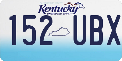 KY license plate 152UBX
