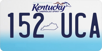 KY license plate 152UCA