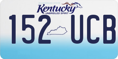 KY license plate 152UCB