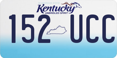 KY license plate 152UCC