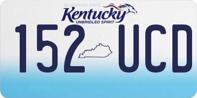 KY license plate 152UCD