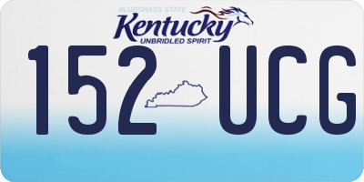 KY license plate 152UCG