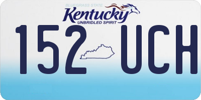 KY license plate 152UCH
