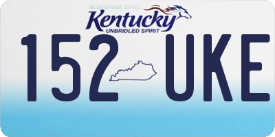 KY license plate 152UKE