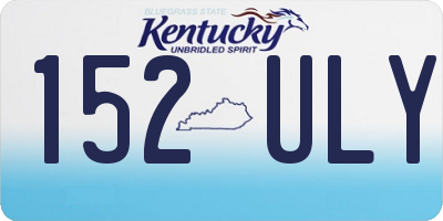 KY license plate 152ULY