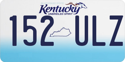 KY license plate 152ULZ