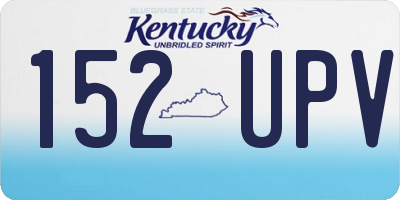 KY license plate 152UPV