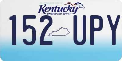 KY license plate 152UPY