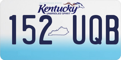 KY license plate 152UQB