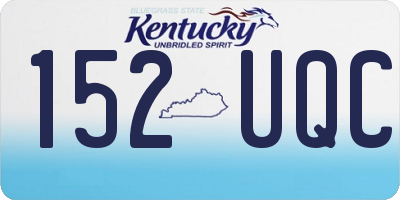 KY license plate 152UQC