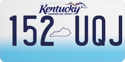 KY license plate 152UQJ
