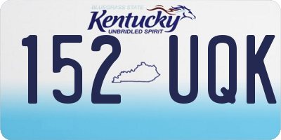 KY license plate 152UQK