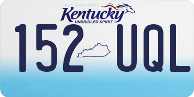 KY license plate 152UQL