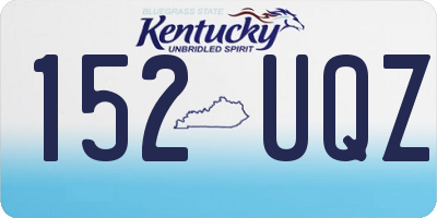 KY license plate 152UQZ