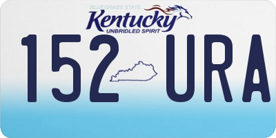 KY license plate 152URA