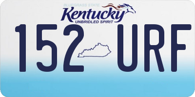 KY license plate 152URF