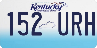 KY license plate 152URH