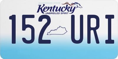 KY license plate 152URI
