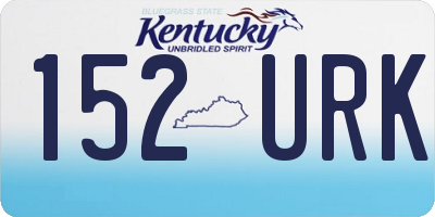 KY license plate 152URK