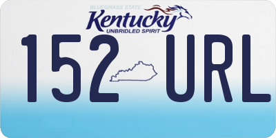 KY license plate 152URL