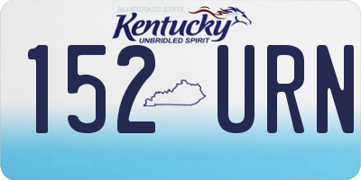 KY license plate 152URN