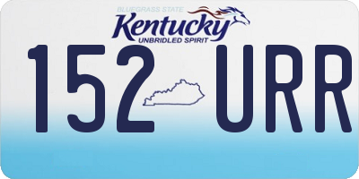 KY license plate 152URR