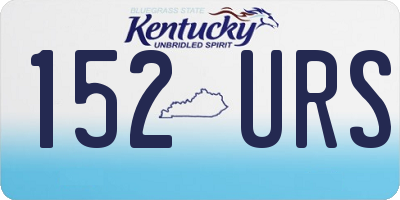 KY license plate 152URS