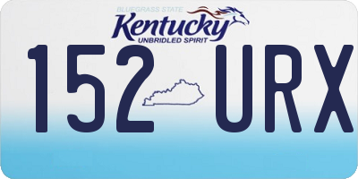 KY license plate 152URX