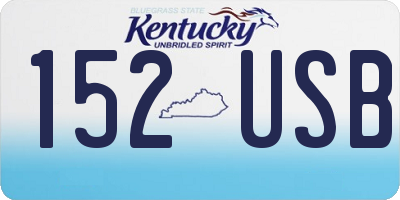 KY license plate 152USB