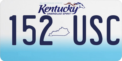 KY license plate 152USC