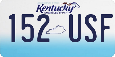 KY license plate 152USF