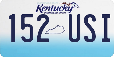 KY license plate 152USI