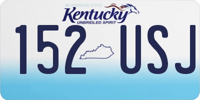 KY license plate 152USJ