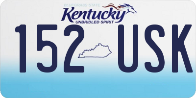 KY license plate 152USK