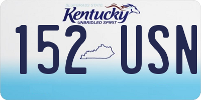 KY license plate 152USN
