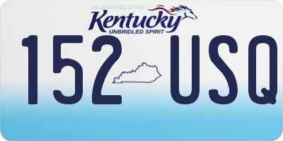 KY license plate 152USQ