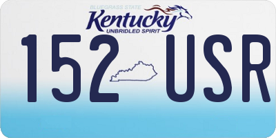 KY license plate 152USR