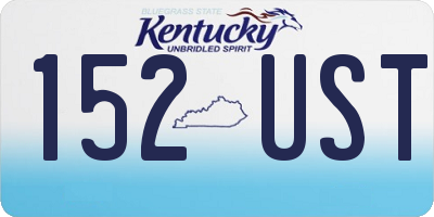 KY license plate 152UST