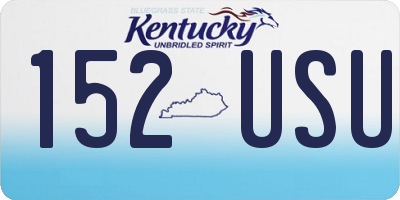 KY license plate 152USU