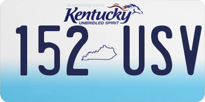 KY license plate 152USV
