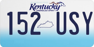 KY license plate 152USY