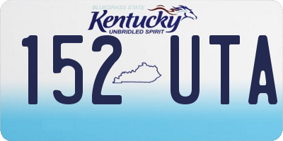 KY license plate 152UTA