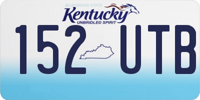 KY license plate 152UTB
