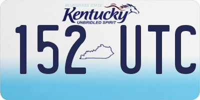 KY license plate 152UTC