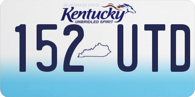 KY license plate 152UTD