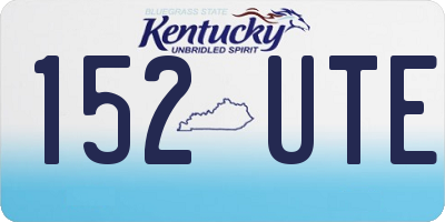 KY license plate 152UTE