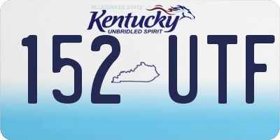 KY license plate 152UTF