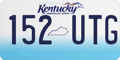 KY license plate 152UTG