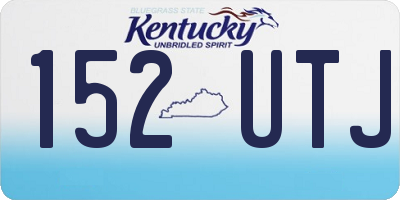 KY license plate 152UTJ