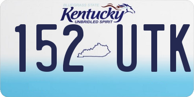 KY license plate 152UTK